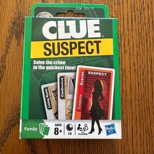 Hasbro Clue Suspect Card Game - Green and Yellow